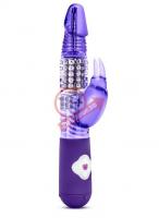 Фиолетовый вибратор с клиторальной стимуляцией Luxe Rabbit - 26 см.