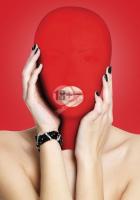 Красная маска на голову с прорезью для рта Submission Mask