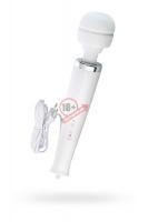 Работающий от сети, белый вибратор Super massager - 32 см.