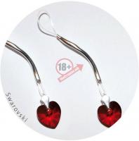 Украшение для груди с кристаллами Swarovski в форме сердца