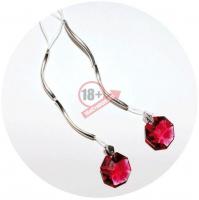 Украшение для груди с красными кристаллами Swarovski