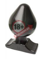 Чёрная анальная пробка All Black Gijs Butt Plug - 19 см.
