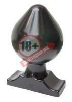 Огромная анальная пробка All Black Raymond Butt Plug - 22 см.