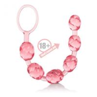 Розовая анальная цепочка Swirl Pleasure Beads - 20 см.