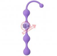 Фиолетовая анальная цепочка SEE YOU FOUR BEADS ANAL - 24 см.