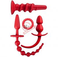 Набор для анальной стимуляции MENZSTUFF PLEASURE SET RED