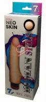 Вибромассажёр HUMAN STYLE 7,3" с бугорком - 18,5 см.