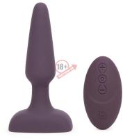 Фиолетовая вибровтулка Feel So Alive Rechargeable Vibrating Pleasure Plug - 14 см.