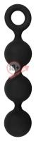 Чёрная анальная цепочка Lust Anal Beads - 19,5 см.