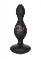 Чёрная анальная пробка с электростимуляцией E-Stimulation Vibrating Buttplug - 14 см.