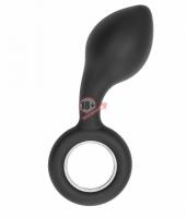Анальный стимулятор No.63 Dildo With Metal Ring - 13,5 см.