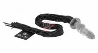 Стеклянная анальная пробка с хвостами плети Whip Butt Plug Bonded Leather