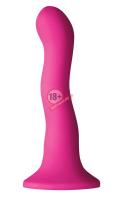 Розовый волнистый фаллоимитатор Shi/Shi Ripple 6" Dildo - 19 см.