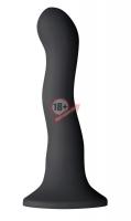 Чёрный волнистый фаллоимитатор Shi/Shi Ripple 6" Dildo - 19 см.