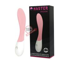 Нежно-розовый перезаряжаемый вибратор Master Orgasm - 20 см.