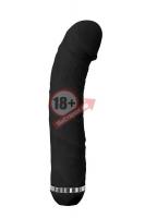Чёрный вибратор-реалистик PURRFECT SILICONE DELUXE 7.5INCH - 19 см.