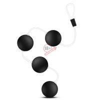 Чёрные анальные шарики Performance Pleasure Balls