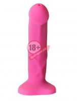 Ярко-розовый фаллоимитатор с функцией семяизвержения Pop Dildo - 17,9 см.