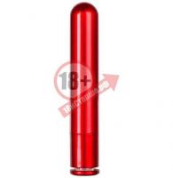 Красный гладкий вибратор METALLIX PETIT CORONA SMOOTH VIBRATOR - 11,5 см.