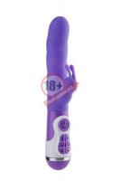 Фиолетовый вибратор с клиторальным стимулятором INSTYLE DUO VIBRATOR 5.5INCH - 14 см.