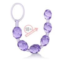 Фиолетовая анальная цепочка Swirl Pleasure Beads - 20 см.