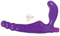 Фиолетовый безремневой вибрострапон Gal Pal Strap-On 6" Strapless Harness - 17 см.