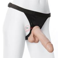 Насадка с трусиками Vac-U-Lock Set 8" Realistic Ultra Harness - 20,6 см.