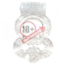 Прозрачное эрекционное кольцо с вибрацией Climax Gems Crystal Ring