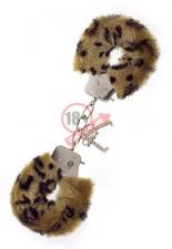 Леопардовые наручники METAL HANDCUFF WITH PLUSH LEOPARD