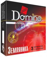 Ароматизированные презервативы Domino "Земляника" - 3 шт.