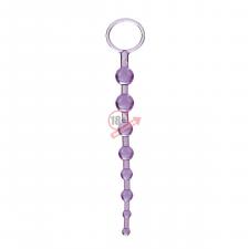 Фиолетовая анальная цепочка First Time Love Beads - 21 см.