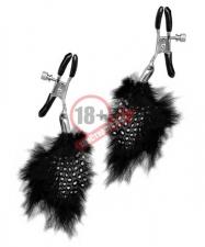 Зажимы на соски FEATHER NIPPLE CLAMPS с украшением из перышек