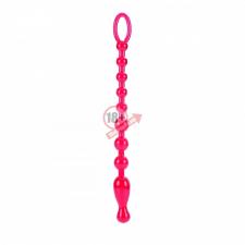 Красная анальная цепочка Colt Max Beads - 28 см.