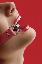 Кляп-шар на красных ремешках Solid Ball Gag