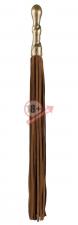 Коричневая плетка Luxury Whip Copper с покрытой медью рукоятью