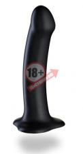 Чёрный гладкий фаллоимитатор Magnum - 18,1 см.