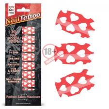 Набор лаковых полосок для ногтей Белые сердца Nail Foil