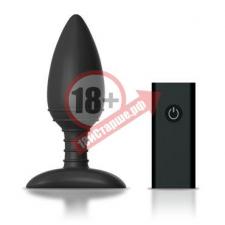 Чёрная вибровтулка NEXUS ACE MEDIUM с дистанционным управлением - 12 см.