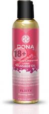 Массажное масло с феромонами DONA Flirty Blushing Berry - 125 мл.