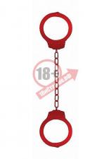 Металлические красные оковы Pleasure Legcuffs