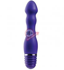 Фиолетовый вибромассажер для анальной стимуляции PURRFECT SILICONE ANAL VIBE - 15 см.
