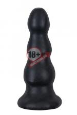 Гигантская чёрная анальная ёлочка MENZSTUFF IMMENSE STOPPER - 32,5 см.