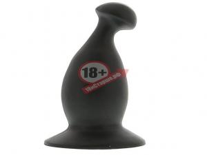 Чёрный массажёр простаты или точки G PURE ANAL G BUTT PLUG - 15 см.