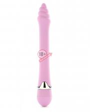 Тонкий розовый вибратор THE CARRIE B. TWISTER - 17,5 см.