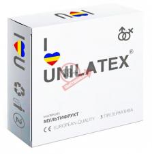 Разноцветные ароматизированные презервативы Unilatex Multifruits - 3 шт.