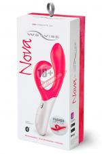 Розовый вибромассажёр с клиторальным отростком We Vibe Nova Pink - 21,5 см.