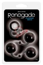 Чёрные анальные шарики Renegade Pleasure Balls