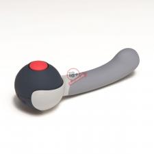 Серая насадка Reach для вибромассажёра Revel Body - 14 см.
