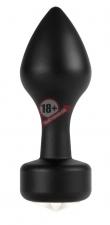 Чёрный анальный плаг Elegant Black - 8,3 см.