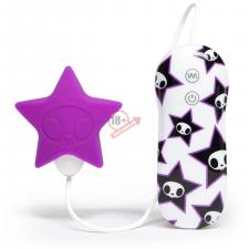 Фиолетовый клиторальный стимулятор-звезда SILICONE PINK STAR CLITORAL VIBRATOR